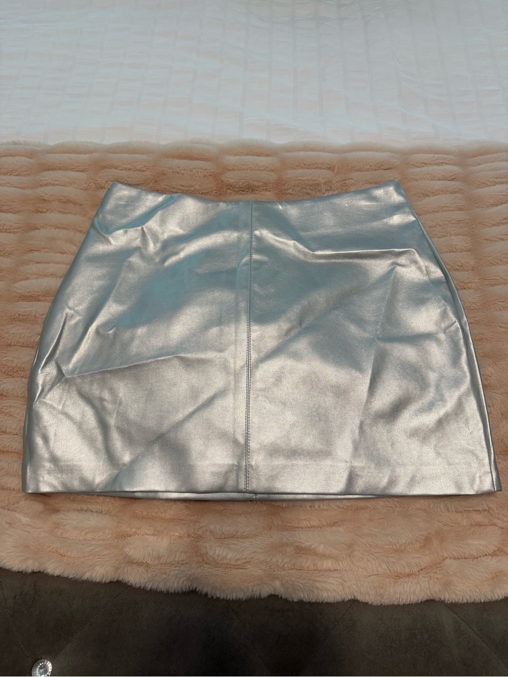 Deluc Silver Metallic Mini Skirt